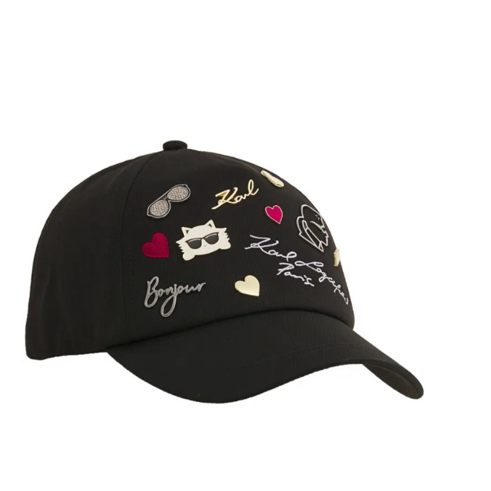 Karl Lagerfeld CATE PINS BASEBALL CAP NWT - Picture 1 of 7
